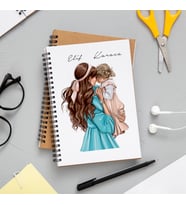 Anne - Kız Baskılı Defter Kişiye Özel