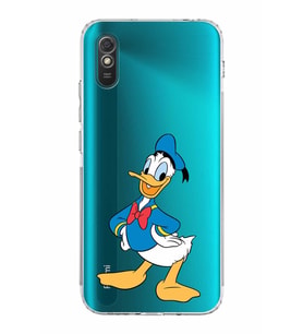 Xiaomi Redmi 9A  Kamera Korumalı Kapak Donald Duck Tasarımlı Şeffaf  Kılıf