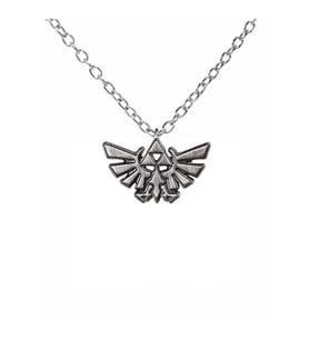 Zelda Efsanesi Vintage Kolye 60 cm Zincirli  Masoffy Anime Oyun Temalı Unisex Takı (Gümüş)