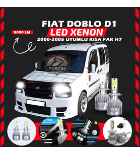 Fiat Doblo D1 2000-2005 Kısa Far Uyumlu Şimşek Etkili Led Xenon Performance Series H7