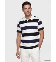 LCWAIKIKI Classic Lacivert Polo Yaka Renk Bloklu Pike Erkek Tişört