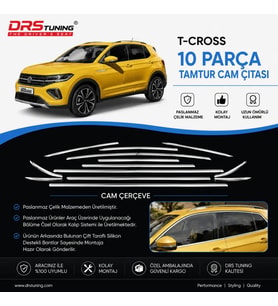 Drs Tuning T-Cross 2018 - 2026 Krom Cam Çerçevesi Parça