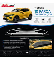 Drs Tuning T-Cross 2018 - 2026 Krom Cam Çerçevesi Parça