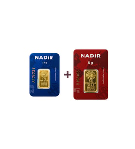 Nadir Gold 24 Ayar 7,5 Gram Külçe Altın (1 Adet 5 Gram Külçe Altın + 1 Adet 2,5 Gram Külçe Altın )