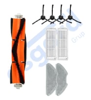 Xiaomi Mop 2 Pro (MJST1SHW) -Mop 2 Lite Uyumlu 1 Ana Fırça 4 Yan Fırça 2 Filtre 2 Mop PKT-iasgf0000396