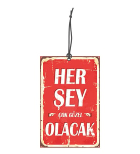 Herşey Çok Güzel Olacak Görselli Oto Kokusu ve Dikiz Aynası Süsü