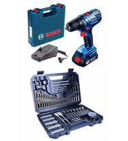 Gsr 180 li Tek batarya ve Bosch 103 Parça Aksesuar Seti
