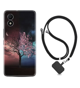 TCL 303 Kılıf Resimli Boyun Askılı İpli Desenli Silikon Series Heaven Tree 1859