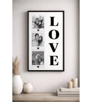 Sevgiliye Anlamlı Hediye: LOVE Yazılı Kişiye Özel Fotoğraf Çerçevesi