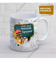 Kişiye İsme Özel Matemetik Öğretmeni Temalı Kupa Bardak