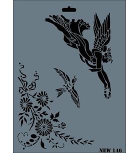 Rich New Seri N-146 Stencil 35x25 cm