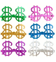 Dolar Şekilli Metalize Parti Gözlüğü 6 Adet