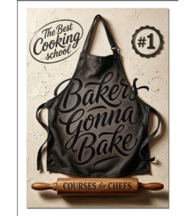 Bakers Gonna Bake Siyah Önlük Dekoratif Kanvas - Mdf Ahşap Tablo