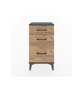 Arges Komodin 3 Çekmeceli 44x30x80 Antrasit-Çam