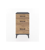 Arges Komodin 3 Çekmeceli 44x30x80 Antrasit-Çam