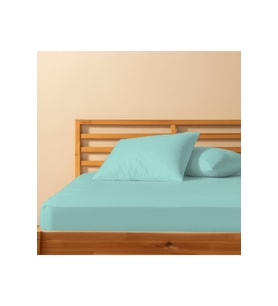 %100 Pamuklu Çift Kişilik Lastikli Çarşaf 160x200+30 50x70 Yastık Kılıfı ( 2 Adet )