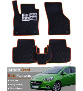 OPEL CORSA E (2014-2018) Uyumlu EVA Paspas Tam Set–Araca Özel,Kolay Montaj,Oto Paspas