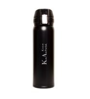 Kişiye Özel Kilit Kapaklı Lüks 500 ml Çelik Termos - Siyah m2