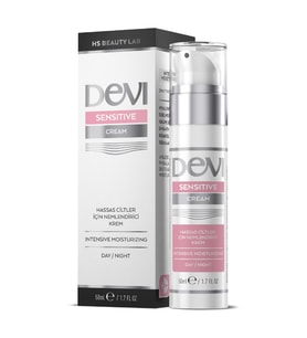 Devi Sensitive Cream 50ml Nemlendirici, Renk Tonu Eşitleyici Ve Yatıştırıcı Krem