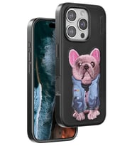 Iphone 16 Cute Desenli Kapak - Siyah