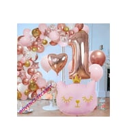 KIZ ÇOCUKLARINA ÖZEL KEDİ FOLYOLU BALON ZİNCİR SET