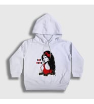 Presmono Unisex Çocuk Beyaz Goodbye Amy Winehouse Kapüşonlu Sweatshirt 152001tt