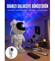 Astronot Hoparlör Gökyüzü Projektör Gece Lambası