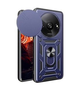 Xiaomi Redmi A3 4g Kılıf Pars Lens Yüzüklü Silikon - Lacivert