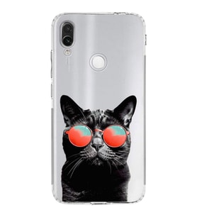 PrintiFy Xiaomi Redmi Note 7 ile Uyumlu Kedi 3 Kamera Korumalı Şeffaf Kılıf