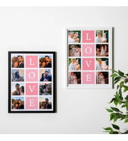 Stüdyo 14 Kişiye Özel 8 Fotoğraflı LOVE Kolaj Çerçeveli Tablo -Sevgiliye Hediye - Yıldönümü Hediyesi