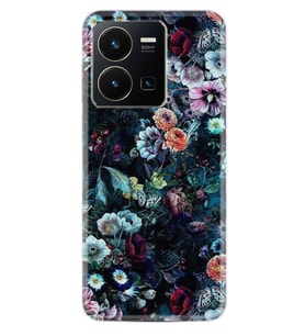 Vivo Y35 Kılıf Resimli Desenli Baskılı Silikon Great Flowers 1304