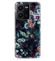 Vivo Y35 Kılıf Resimli Desenli Baskılı Silikon Great Flowers 1304