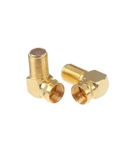 electroon F Konnektör L 90 Derece Gold - 10Adet 