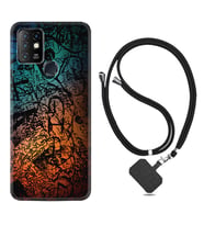 INFINIX Hot 8 9 10 11S Hot 10 Play 10T Kılıf Boyun Askılı Silikon İşaretler Tuval 1716