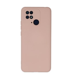 Xiaomi Redmi 10c Kılıf Nano İçi Kadife Silikon - Pudra
