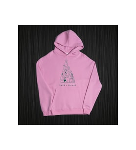 Unisex Merry Catmas Kapüşonlu Sweatshirt
