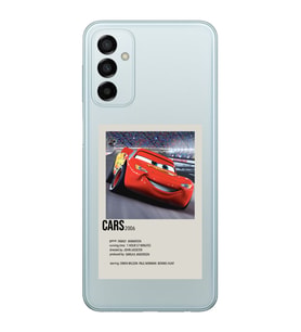 Samsung Galaxy M13 Uyumlu Cars Mcqueen Desenli Şeffaf Telefon Kılıfı