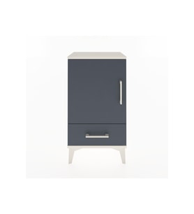 Arges Komodin 2 Raflı Tek Çekmeceli Tek Kapaklı 44x30x80 Aytaşı-Antrasit