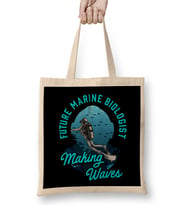 Cute Future Marine Biologist Making Waves Pun Bez Çanta Uzun Saplı