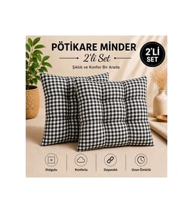 Pötikare Desen 2'li Minder 40x40 cm