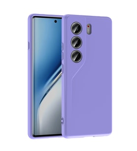 Tecno Camon 40 4G Kılıf Lansman Tasarım İç Yüzeyi Kadife Silikon (Lila)
