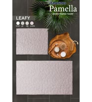 Merinos Pamella 2 Li Banyo Paspas Takımı Leafy Pudra