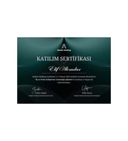 Yeşil Şık Modern Katılım Sertifikası