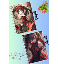 Tokisaki kurumi defter seti 2 adet A4 boyutu 21*30 çizgili + kareli 60 syf