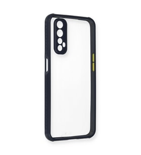 Realme 7 Kılıf Miami Şeffaf Silikon - Lacivert