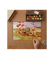 Çilek Soslu Krepler Tasarımı 240 parça Ahşap Puzzle Ahşap Kutuda MP00402