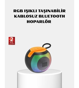 Northcity RGB Işıklı Bluetooth Hoparlör – 360° Stereo Ses ve 8 Saat Çalma Süresi