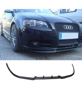 Audi A3 S3 8P 2008 - 2013 Ön Lip Mat Siyah  Ön Tampon Lip