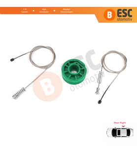 Audi A4 S4 RS4 B5 8D2 8D5 1994-2002 4/5 Kapı 8D0839462 İçin Elektrikli Arka Sağ Cam Kriko Tamir Seti