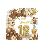 LÜKS KAHVERENGİ 18 YAŞ BALON SETİ
